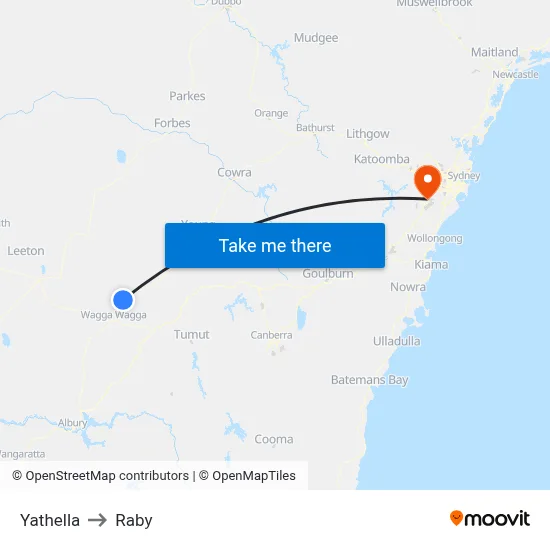 Yathella to Raby map