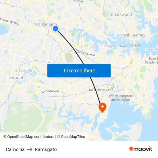 Camellia to Ramsgate map