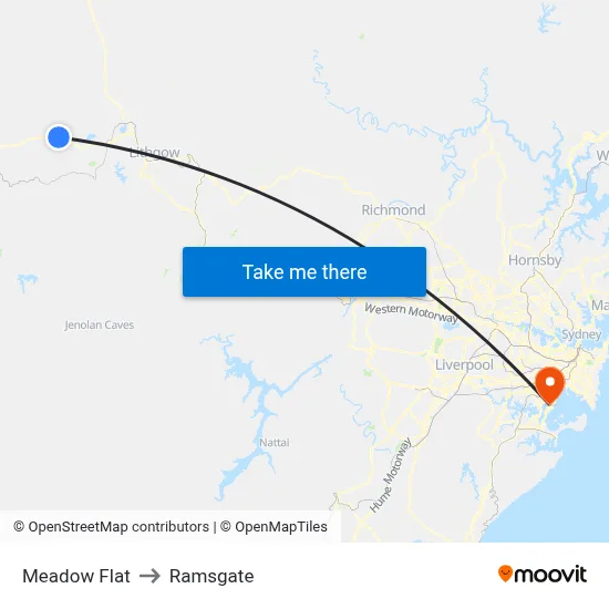 Meadow Flat to Ramsgate map