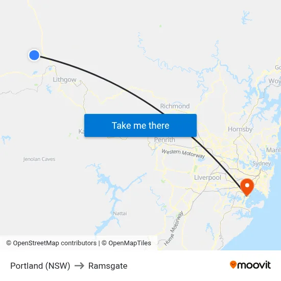 Portland (NSW) to Ramsgate map