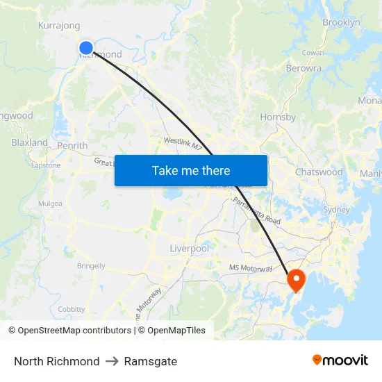 North Richmond to Ramsgate map