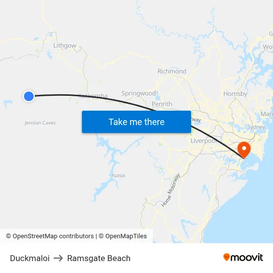 Duckmaloi to Ramsgate Beach map