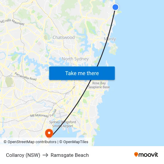 Collaroy (NSW) to Ramsgate Beach map