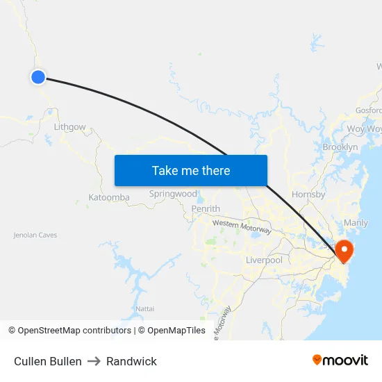 Cullen Bullen to Randwick map