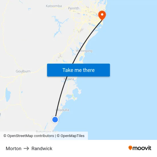 Morton to Randwick map