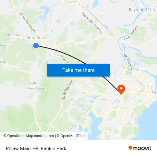Pelaw Main to Rankin Park map