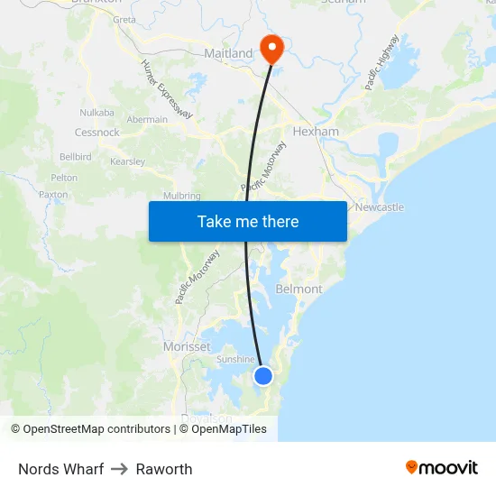 Nords Wharf to Raworth map