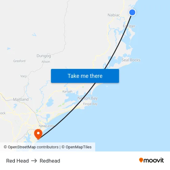 Red Head to Redhead map