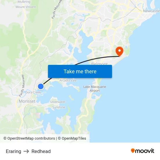 Eraring to Redhead map