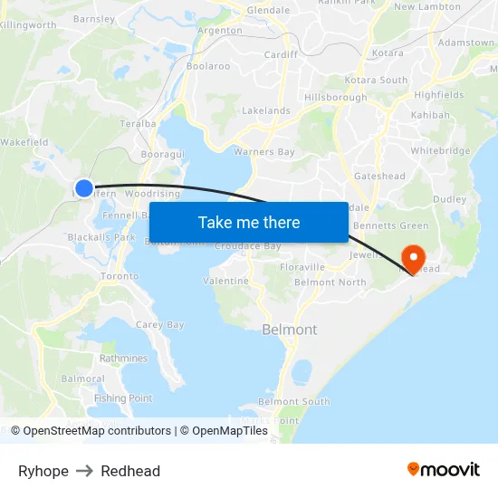 Ryhope to Redhead map