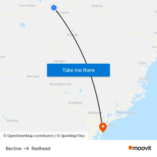 Bective to Redhead map