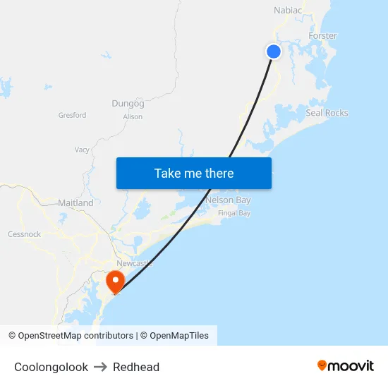 Coolongolook to Redhead map