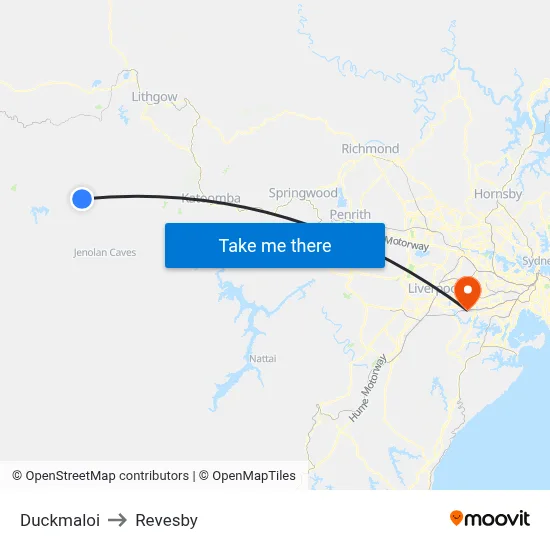 Duckmaloi to Revesby map