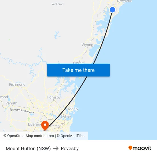 Mount Hutton (NSW) to Revesby map