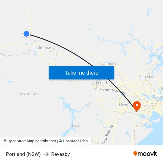 Portland (NSW) to Revesby map