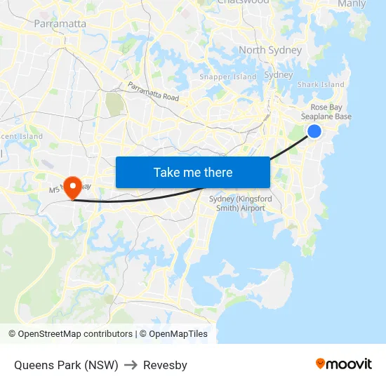 Queens Park (NSW) to Revesby map