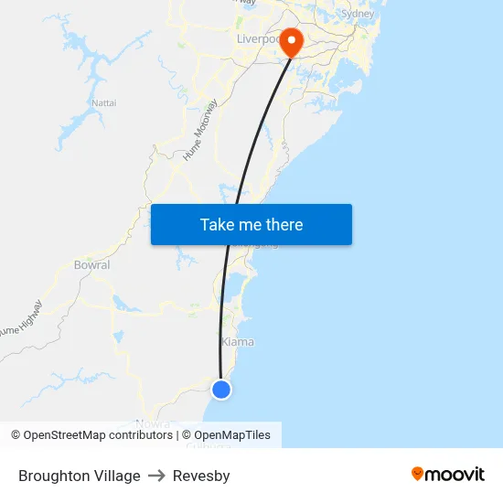 Broughton Village to Revesby map