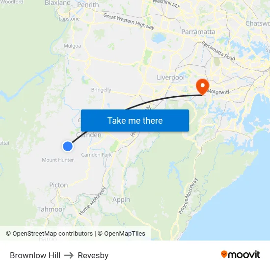 Brownlow Hill to Revesby map