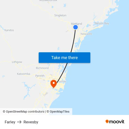 Farley to Revesby map