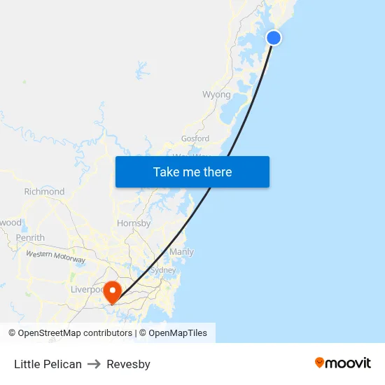 Little Pelican to Revesby map