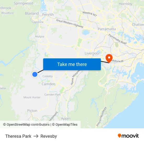 Theresa Park to Revesby map