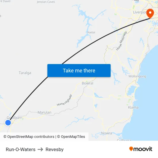 Run-O-Waters to Revesby map
