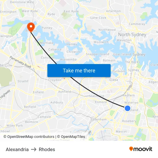 Alexandria to Rhodes map