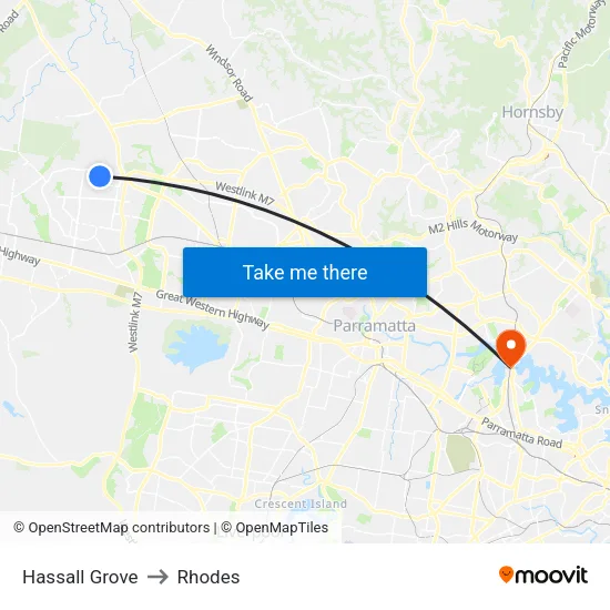 Hassall Grove to Rhodes map