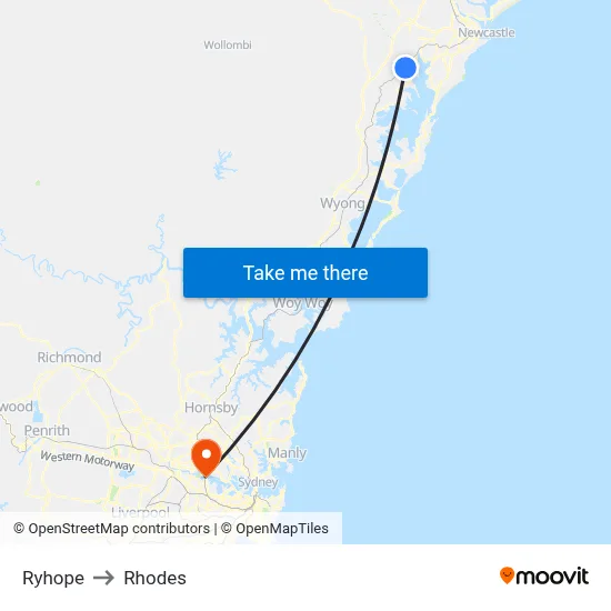 Ryhope to Rhodes map