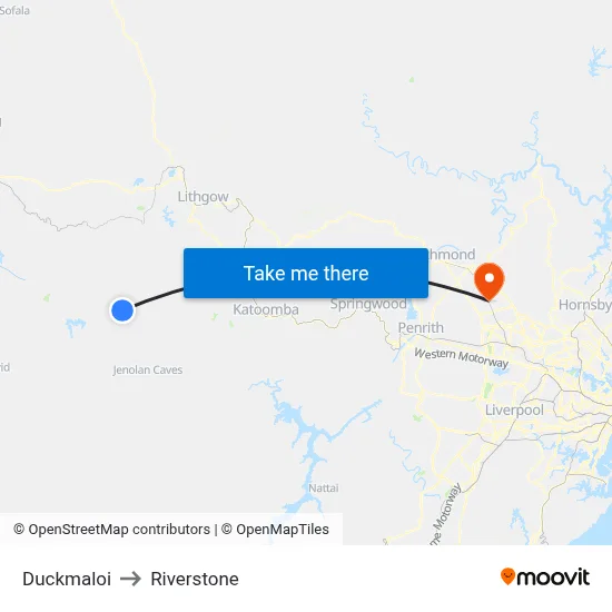 Duckmaloi to Riverstone map
