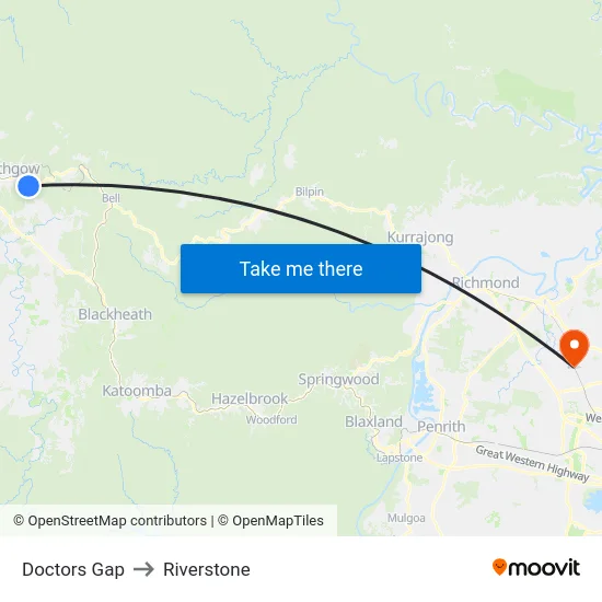 Doctors Gap to Riverstone map