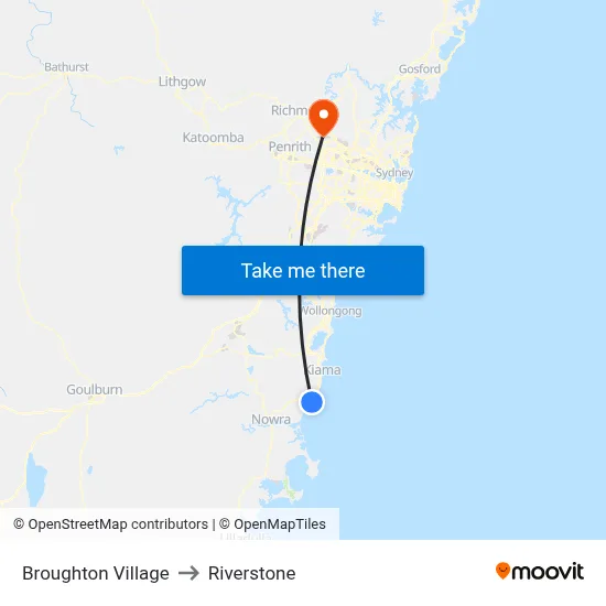 Broughton Village to Riverstone map