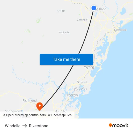 Windella to Riverstone map