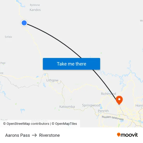 Aarons Pass to Riverstone map