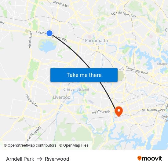 Arndell Park to Riverwood map
