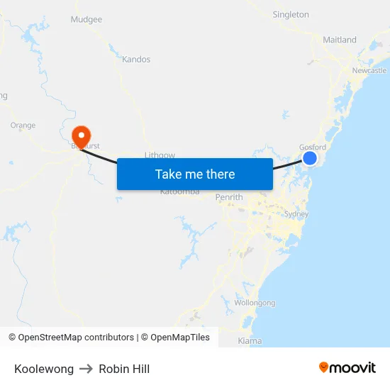 Koolewong to Robin Hill map