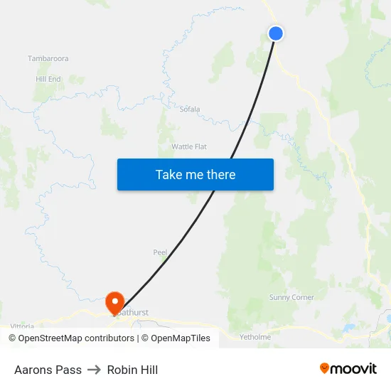 Aarons Pass to Robin Hill map
