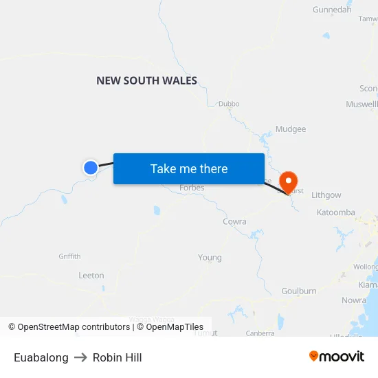 Euabalong to Robin Hill map