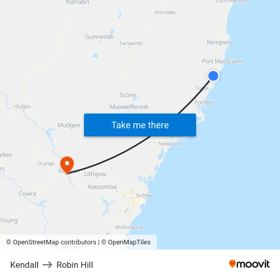 Kendall to Robin Hill map