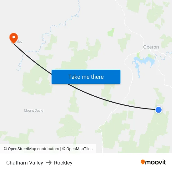 Chatham Valley to Rockley map
