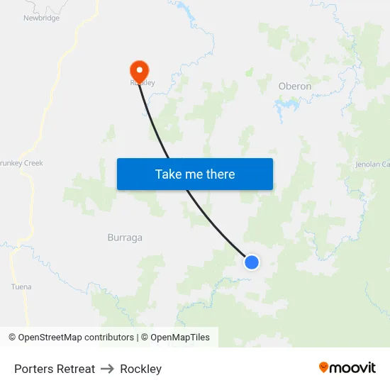 Porters Retreat to Rockley map