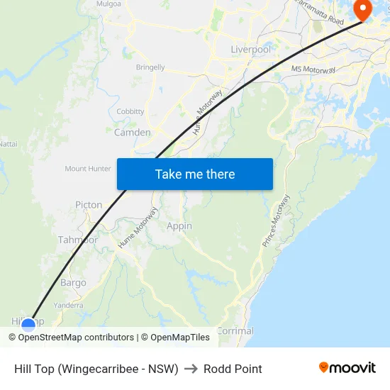 Hill Top (Wingecarribee - NSW) to Rodd Point map