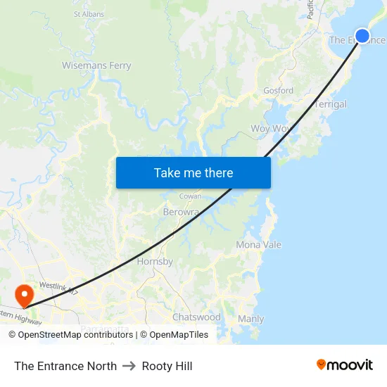 The Entrance North to Rooty Hill map