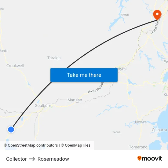 Collector to Rosemeadow map