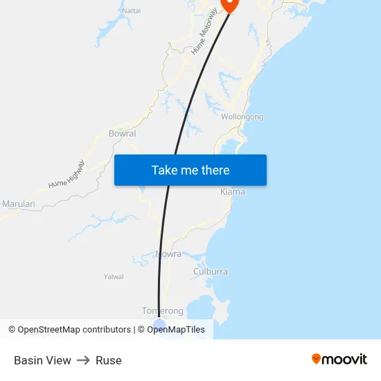 Basin View to Ruse map