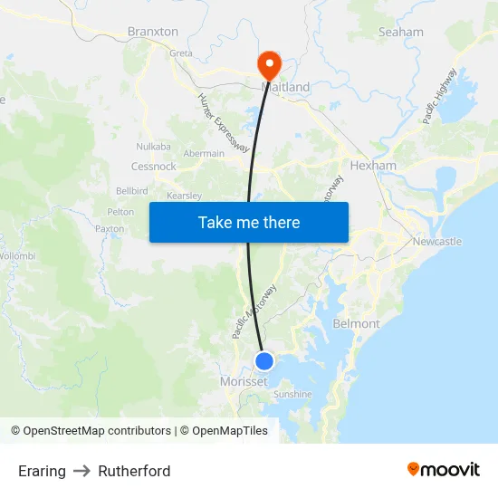 Eraring to Rutherford map