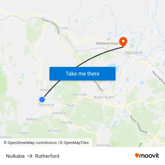 Nulkaba to Rutherford map