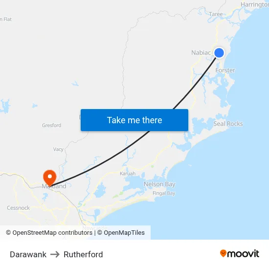 Darawank to Rutherford map