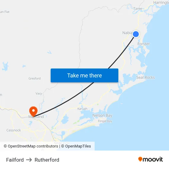 Failford to Rutherford map