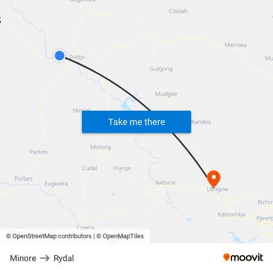 Minore to Rydal map